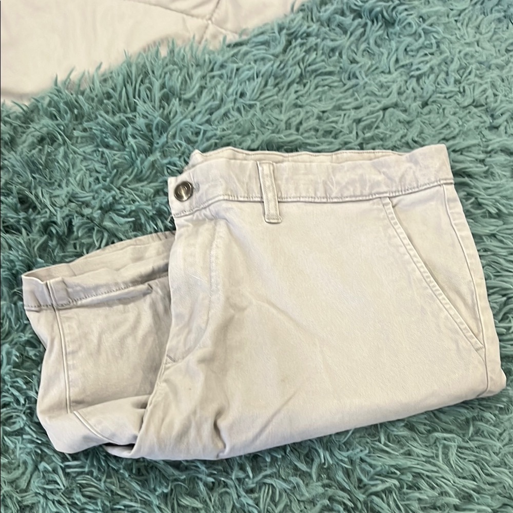 Makers Market Men's Flat Front Shorts - Light Gray